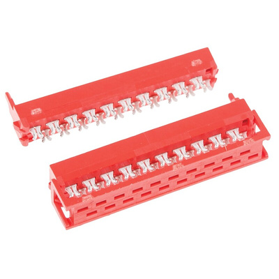 TE Connectivity 20-Way IDC Connector Plug for Cable Mount, 2-Row