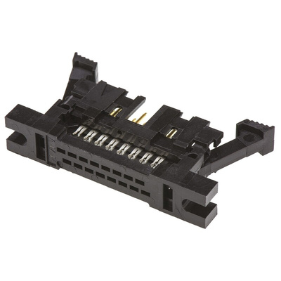 TE Connectivity 16-Way IDC Connector Plug for Panel Mount, 2-Row