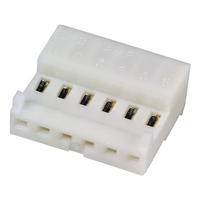 TE Connectivity 6-Way IDC Connector Socket for Cable Mount, 1-Row