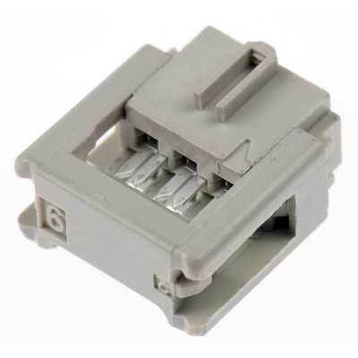 HARTING 6-Way IDC Connector Socket for Cable Mount, 2-Row
