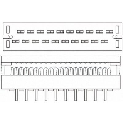TE Connectivity 24-Way IDC Connector Plug for Cable Mount, 2-Row
