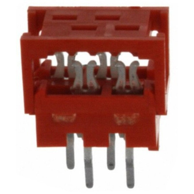 TE Connectivity 4-Way IDC Connector Plug for Cable Mount, 2-Row
