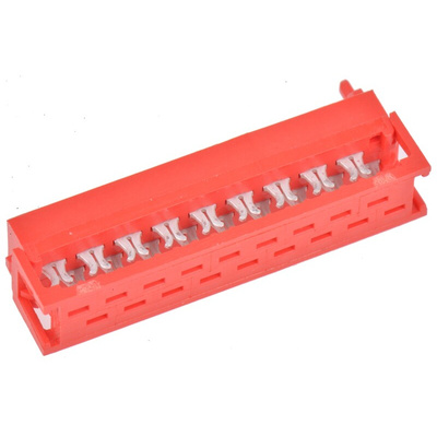 TE Connectivity 18-Way IDC Connector Plug for Cable Mount, 2-Row