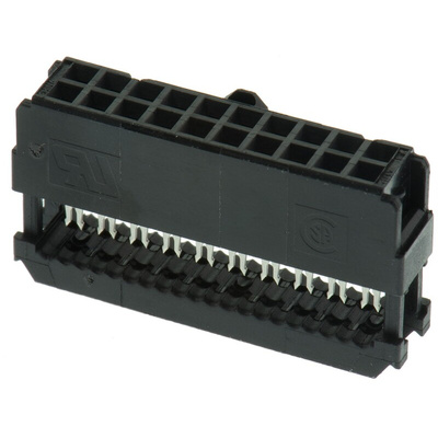 TE Connectivity 20-Way IDC Connector Socket for Cable Mount, 2-Row