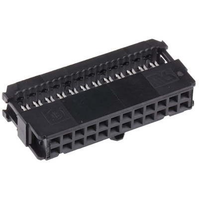 TE Connectivity 24-Way IDC Connector Socket for Cable Mount, 2-Row