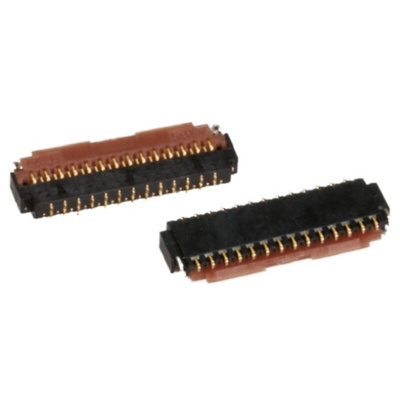 Hirose, FH26 0.3mm Pitch 33 Way Right Angle Female FPC Connector, ZIF Bottom Contact