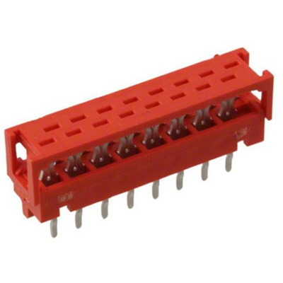 TE Connectivity 16-Way IDC Connector Plug for  Through Hole Mount, 2-Row