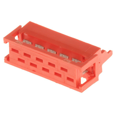 TE Connectivity 10-Way IDC Connector Plug for Cable Mount, 2-Row