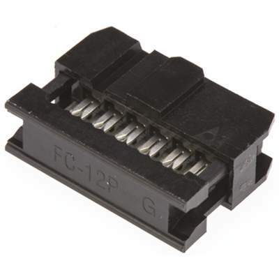 Amphenol ICC 12-Way IDC Connector Socket for Cable Mount, 2-Row