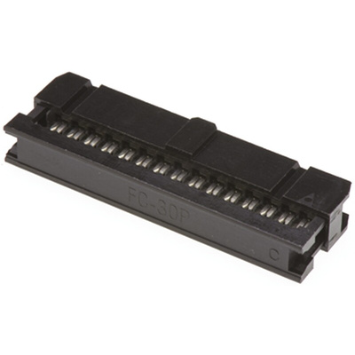 Amphenol ICC 30-Way IDC Connector Socket for Cable Mount, 2-Row