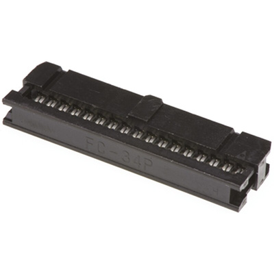 Amphenol ICC 34-Way IDC Connector Socket for Cable Mount, 2-Row