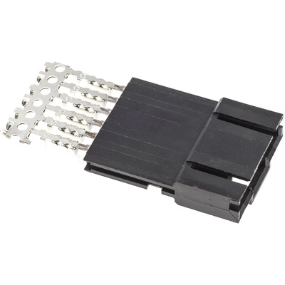 TE Connectivity 6-Way IDC Connector Plug for Cable Mount, 1-Row