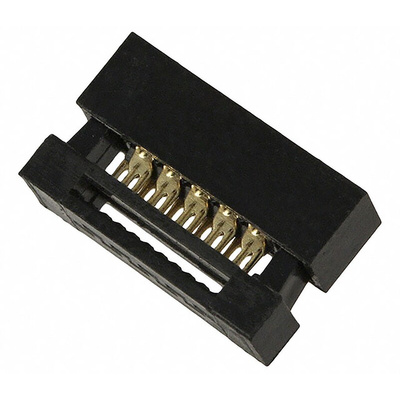 Amphenol Communications Solutions 10-Way IDC Connector Socket for Cable Mount, 2-Row