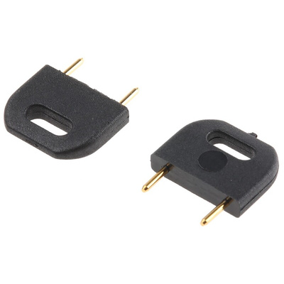 HARWIN Shorting Link Male Straight Black Closed Top 2 Way 1 Row 10.16mm Pitch