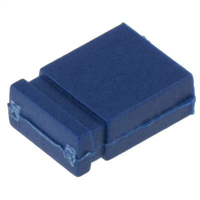 RS PRO Shorting Link Female Straight Blue Closed Top 2 Way 1 Row 2.54mm Pitch