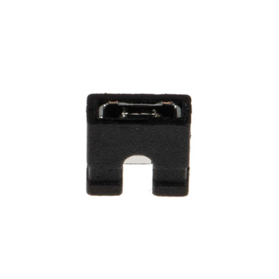 RS PRO Shorting Link Female Straight Black Open Top 2 Way 1 Row 2.54mm Pitch