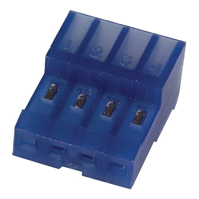 TE Connectivity 4-Way IDC Connector Socket for Cable Mount, 1-Row