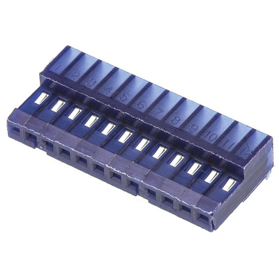 TE Connectivity 12-Way IDC Connector Socket for Cable Mount, 1-Row