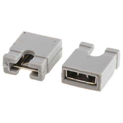 ASSMANN WSW Jumper Female Straight Grey Open Top 2 Way 1 Row 2.54mm Pitch