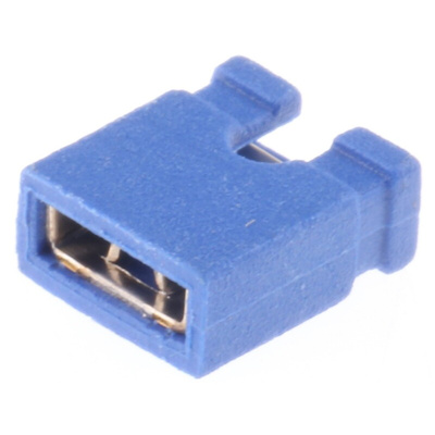 ASSMANN WSW Jumper Female Straight Blue Open Top 2 Way 1 Row 2.54mm Pitch