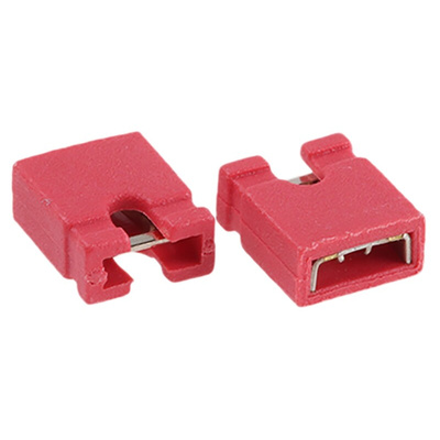 ASSMANN WSW Jumper Female Straight Red Open Top 2 Way 1 Row 2.54mm Pitch