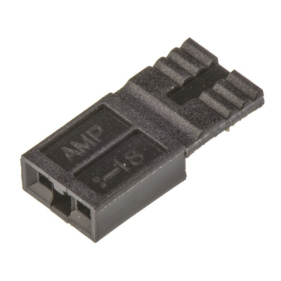 TE Connectivity, AMPMODU NOVO Shunt Female Straight Black Handle, Open Top 2 Way 1 Row 2.54mm Pitch