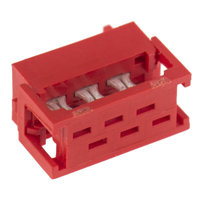 TE Connectivity 6-Way IDC Connector Plug for Cable Mount, 2-Row
