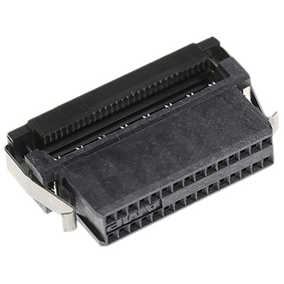 TE Connectivity 30-Way IDC Connector Socket for Cable Mount, 2-Row