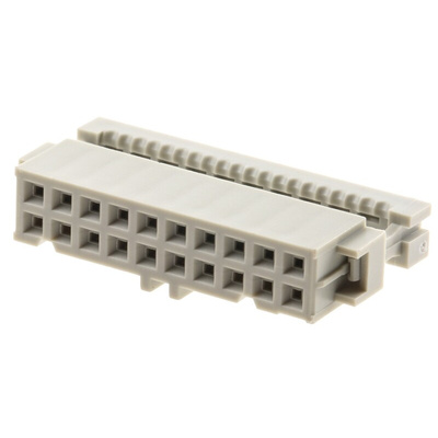 TE Connectivity 20-Way IDC Connector Socket for Cable Mount, 2-Row