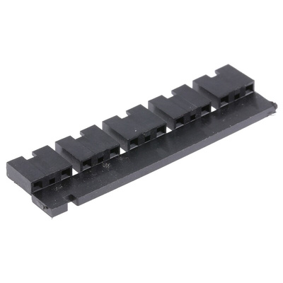 TE Connectivity, AMPMODU Shunt Female Straight Black Open Top 2 Way 1 Row 5.08mm Pitch