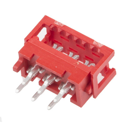 TE Connectivity 6-Way IDC Connector Plug for Cable Mount, 2-Row
