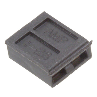 TE Connectivity Shunt Female Straight Black Open Top 2 Way 1 Row 2.54mm Pitch