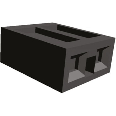 TE Connectivity Shunt Female Straight Black Open Top 2 Way 1 Row 2.54mm Pitch