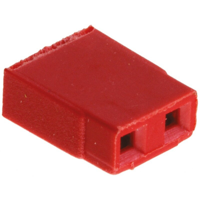 HARWIN Jumper Female Straight Red Open Top 2 Way 1 Row 2.54mm Pitch