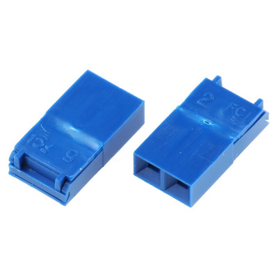 Amphenol ICC, Mini-Jump Jumper Female Straight Blue Closed Top 2 Way 1 Row 2.54mm Pitch