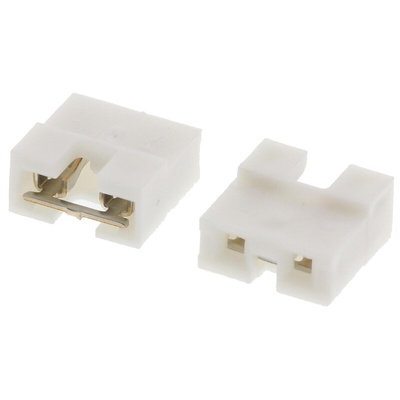 Amphenol Communications Solutions, Mini-Jump Jumper Female Straight White Open Top 2 Way 1 Row 2.54mm Pitch
