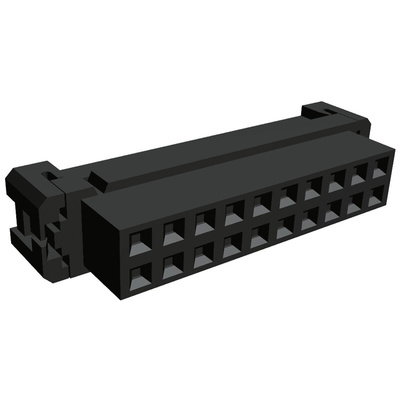 TE Connectivity 20-Way IDC Connector Socket for Cable Mount, 2-Row