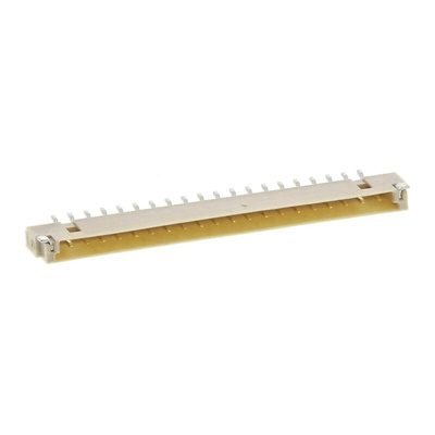 JAE, FI 1.25mm Pitch 20 Way 20 Row Right Angle Surface Mount LVDS Connector, Receptacle, Solder Termination