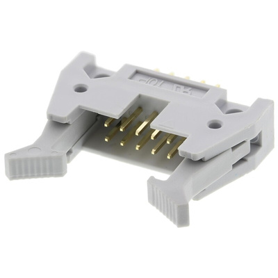 RS PRO Straight Through Hole PCB Header, 10 Contact(s), 2.54mm Pitch, Shrouded