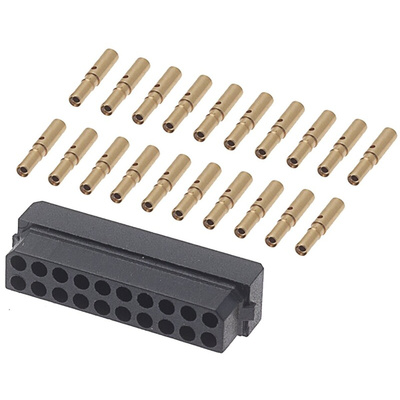 HARWIN Datamate Connector Kit Containing 20 way DIL Female Shell, Crimps