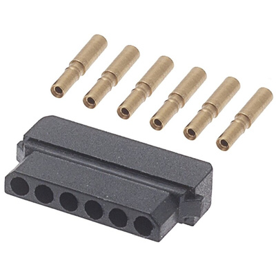 HARWIN Datamate Connector Kit Containing 6 way SIL Female Shell, Crimps