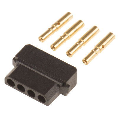 HARWIN Datamate Connector Kit Containing 4 way SIL Female Shell, Crimps