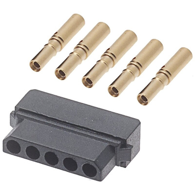 HARWIN Datamate Connector Kit Containing 5 way SIL Female Shell, Crimps