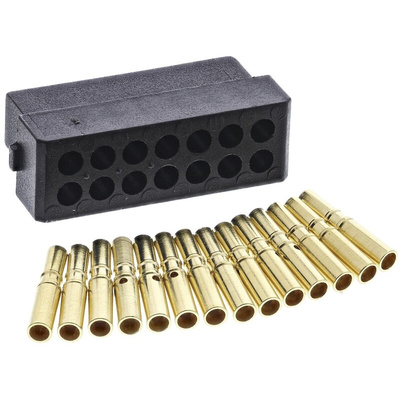 HARWIN Datamate Connector Kit Containing 14 way DIL Female Shell, Crimps