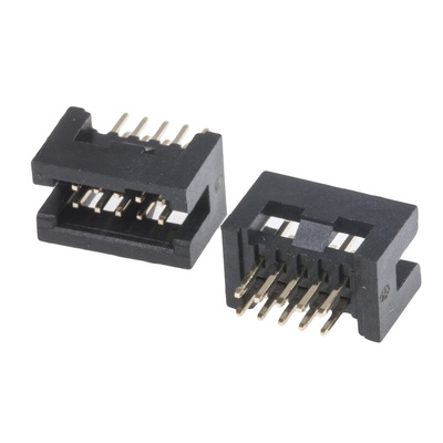 RS PRO Straight Through Hole PCB Header, 10 Contact(s), 1.27mm Pitch, 2 Row(s), Shrouded