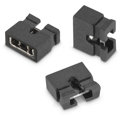 Wurth Elektronik, WR-PHD Jumper Female Straight Black Jumper 2 Way 1 Row 2mm Pitch