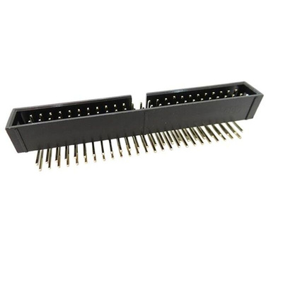 RS PRO Right Angle PCB Header, 50 Contact(s), 2.54mm Pitch, 2 Row(s), Shrouded