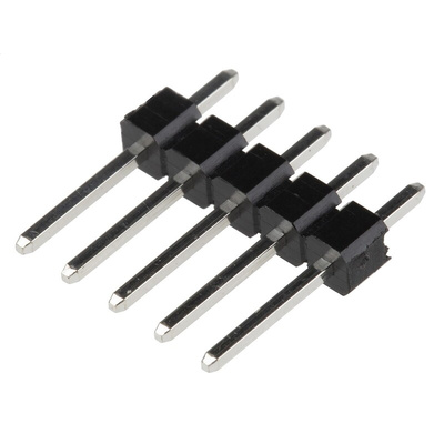 RS PRO Straight Through Hole Pin Header, 5 Contact(s), 2.54mm Pitch, 1 Row(s), Unshrouded