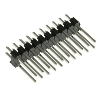 RS PRO Straight Through Hole Pin Header, 20 Contact(s), 2.54mm Pitch, 2 Row(s), Unshrouded