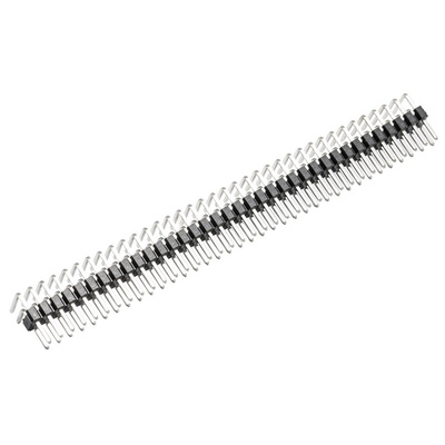 RS PRO Right Angle Through Hole Pin Header, 72 Contact(s), 2.54mm Pitch, 2 Row(s), Unshrouded